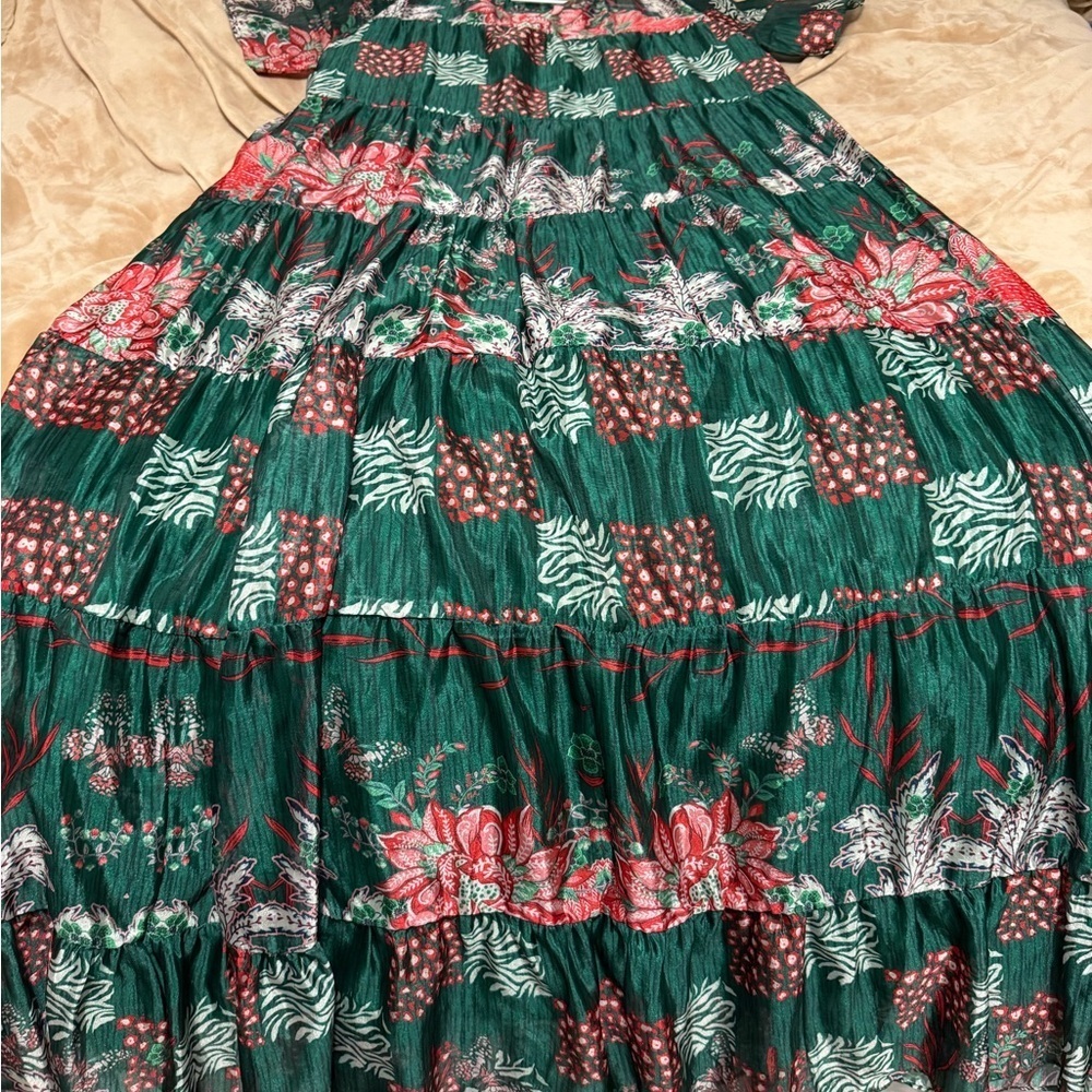 Anthropologie Bhanuni Jyoti Tiered Short-Sleeve Dress. Size Small - Picture 6 of 9